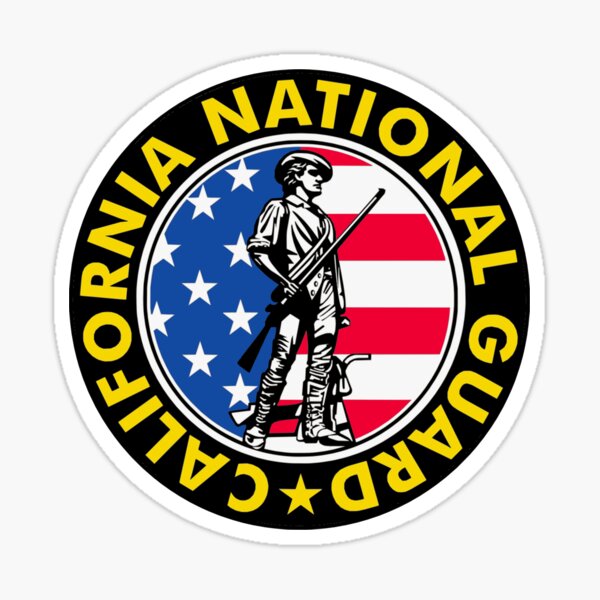 California National Guard Sticker By Wordwidesymbols Redbubble