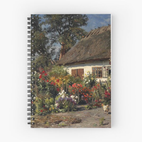 Item preview, A Cottage Garden with Chickens, by Peder Mork Monsted designed and sold by Irina Polyanskaya.