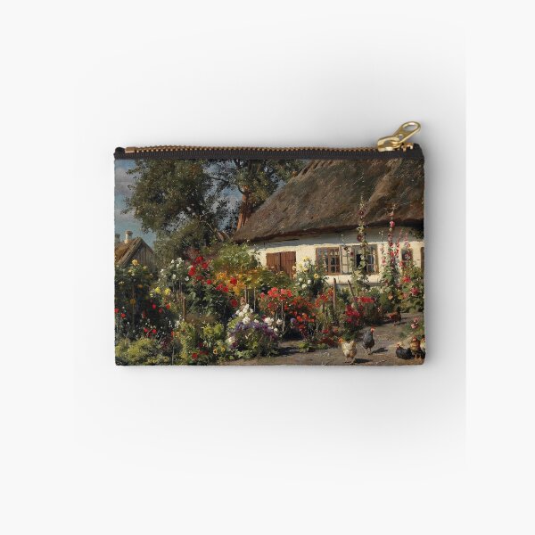 Item preview, A Cottage Garden with Chickens, by Peder Mork Monsted designed and sold by Irina Polyanskaya.