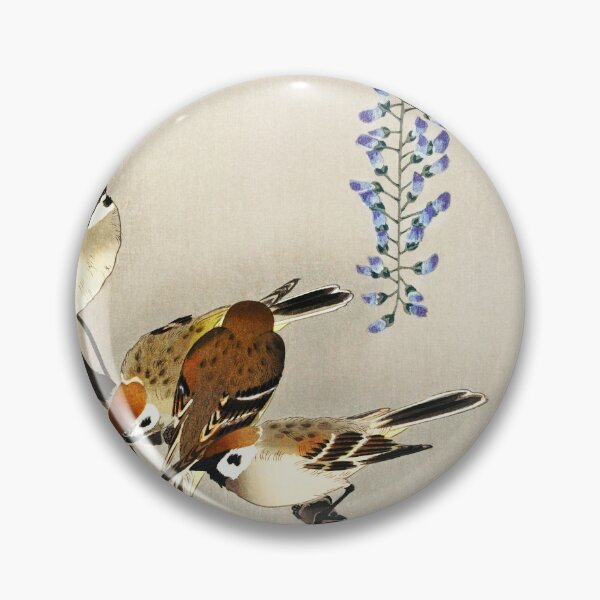 Item preview, Ring sparrows at wisteria, japanese art designed and sold by vanyadesign.