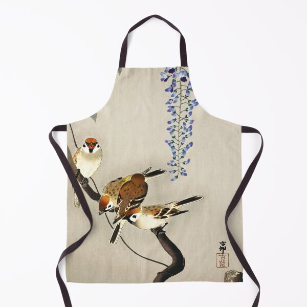 Item preview, Ring sparrows at wisteria, japanese art designed and sold by vanyadesign.