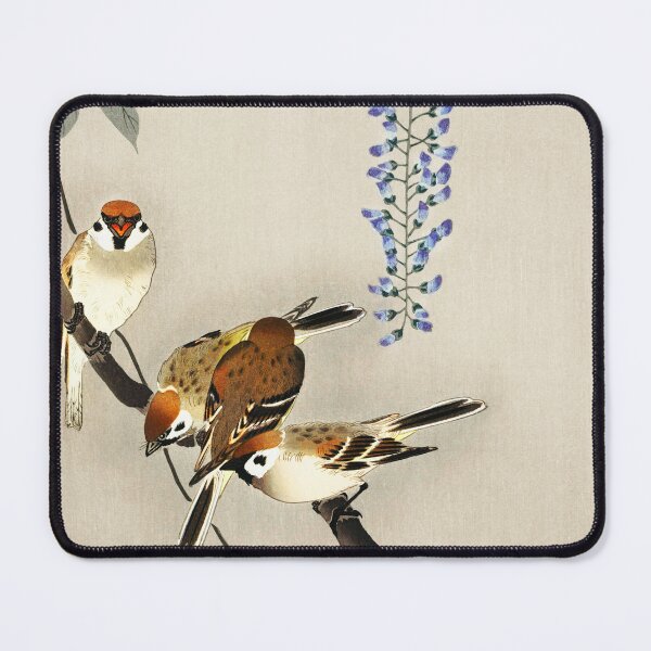 Item preview, Ring sparrows at wisteria, japanese art designed and sold by vanyadesign.