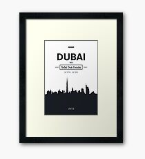 city skyline Dubai Framed Print