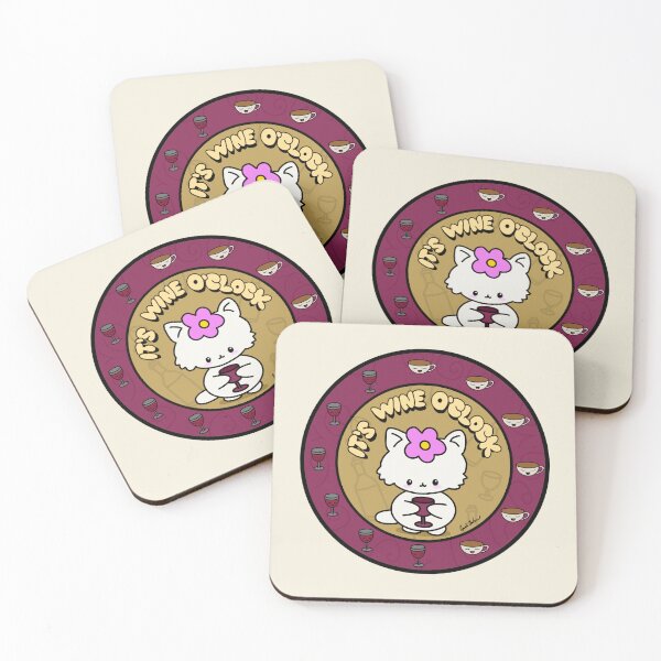 Item preview, Wine O’clock Kitty designed and sold by Cyndi Carlson Draws.