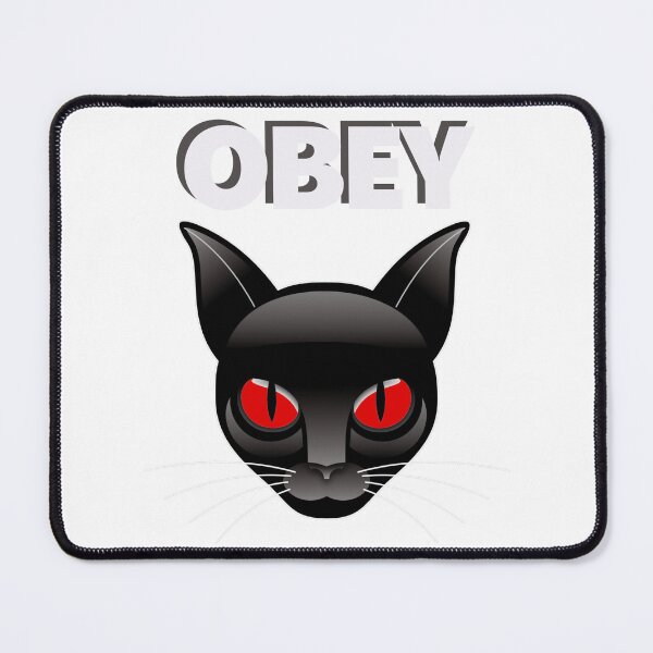 Artikelvorschau, Red Eye Cat Obey - Cat Merch entworfen und verkauft von Christoph Kaindlbauer.