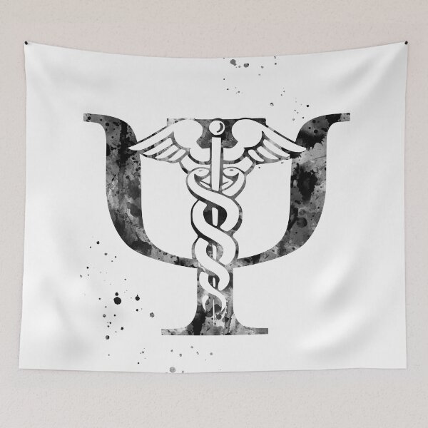 Item preview, Psychiatry Symbol Psi and Rod of Asclepius designed and sold by EvasDreams.