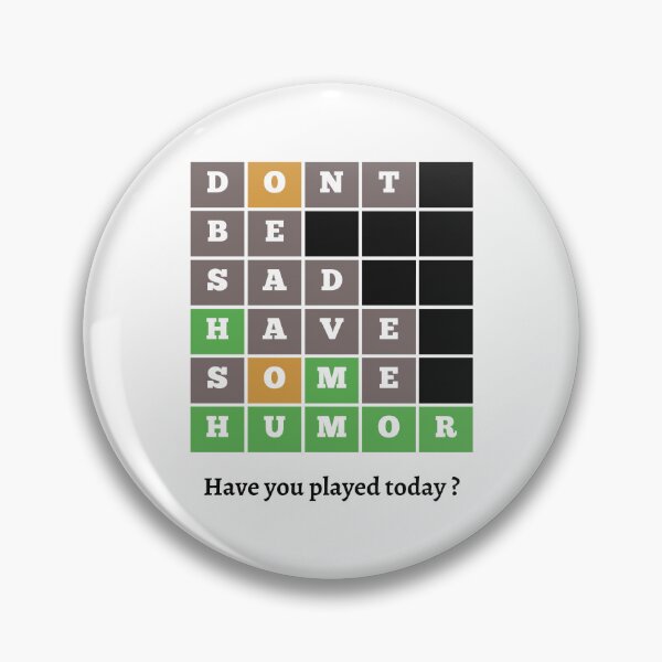 Item preview, Dont be sad have some humor Wordle Obsessed Puzzle Grid Game designed and sold by Nepaz-Designs.