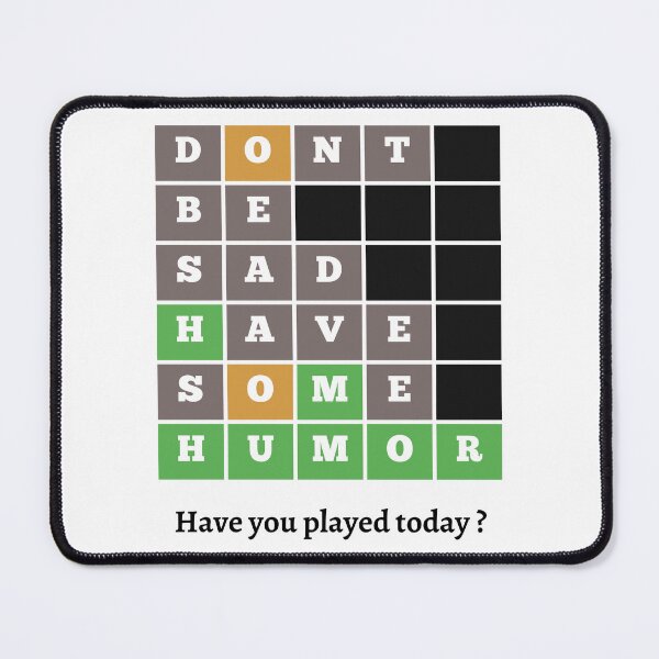 Item preview, Dont be sad have some humor Wordle Obsessed Puzzle Grid Game designed and sold by Nepaz-Designs.