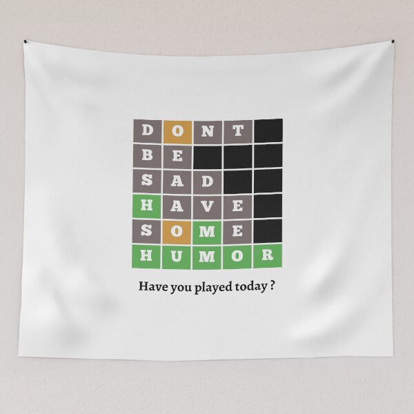 Item preview, Dont be sad have some humor Wordle Obsessed Puzzle Grid Game designed and sold by Nepaz-Designs.
