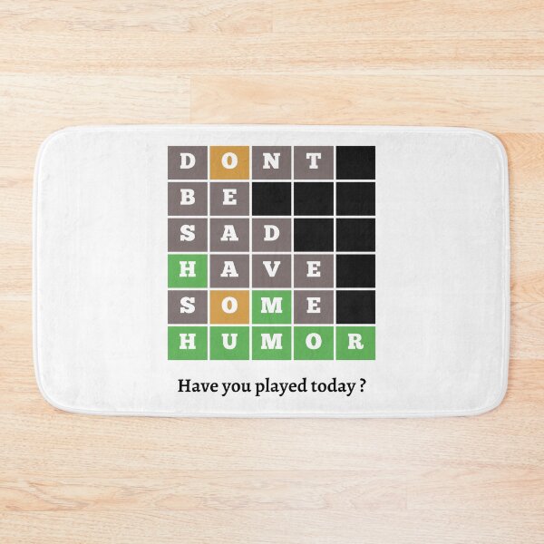 Item preview, Dont be sad have some humor Wordle Obsessed Puzzle Grid Game designed and sold by Nepaz-Designs.