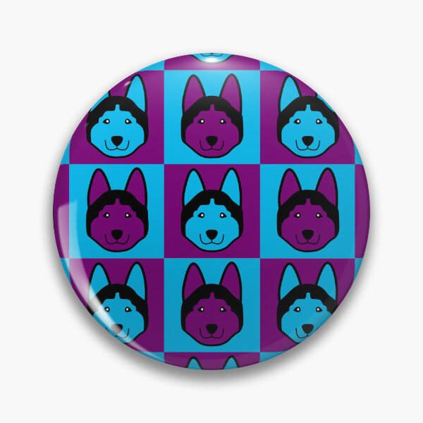 Item preview, Dog face patterns purple blue designed and sold by CoolArtByMboya.