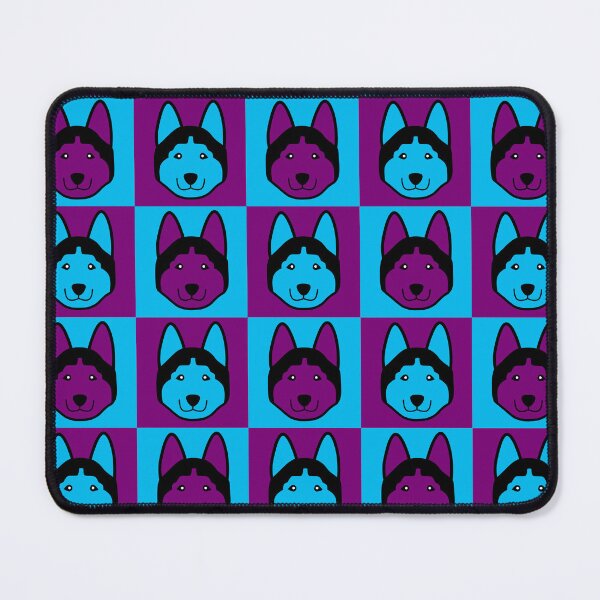 Item preview, Dog face patterns purple blue designed and sold by CoolArtByMboya.