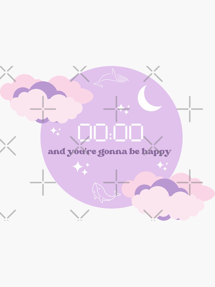 "zero o' clock 0000" Sticker for Sale by studiooreo Redbubble