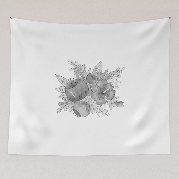 Item preview, Tropical exotic flowers and leaves .  designed and sold by fuzzyfox.