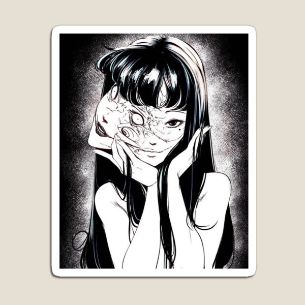 Tomie Kawakami Junji Ito Collection Manga Panel Sticker Magnet By Harajuku Wrld Redbubble 