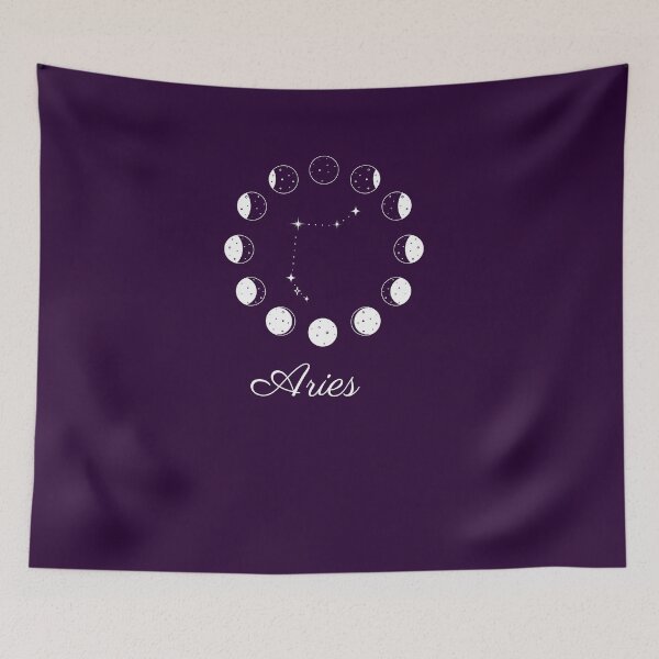 Item preview, constellation zodiac sign Aries moon phases designed and sold by astroful.
