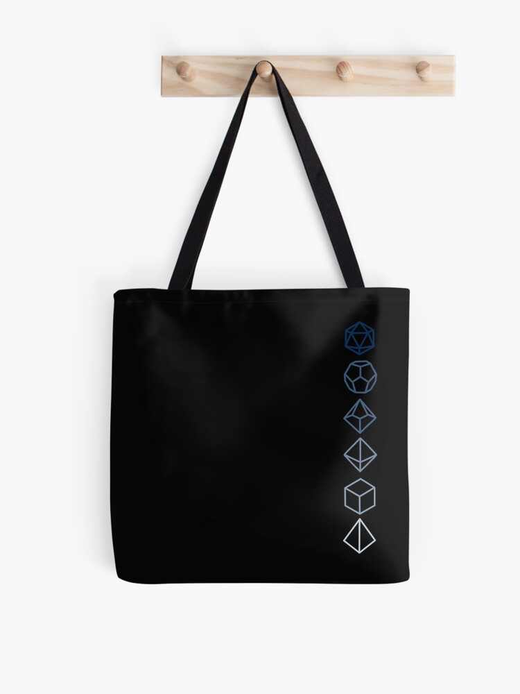 Thumbnail 1 of 2, Tote Bag, Dungeons and Dragons Dice Blue Fade designed and sold by LucAndLil.