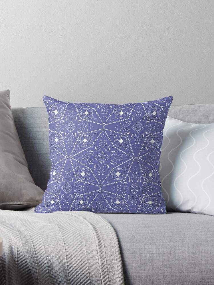 Periwinkle throw outlet pillow