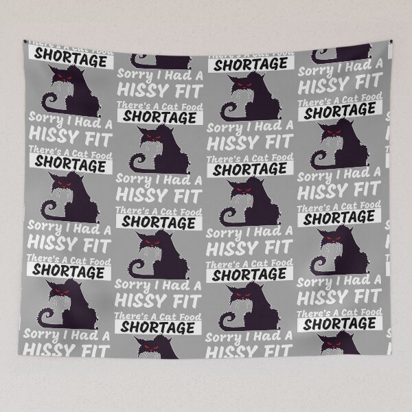 Item preview, Funny Cat Lover Cat Food Shortage Angry Cat Hissy Fit  designed and sold by CharJens.