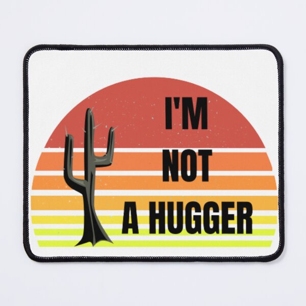 Item preview, I M Not A Hugger Funny Vintage Cactus Sarcastic Retro Saguaro Cactus Sunset designed and sold by GUIROSHOP.