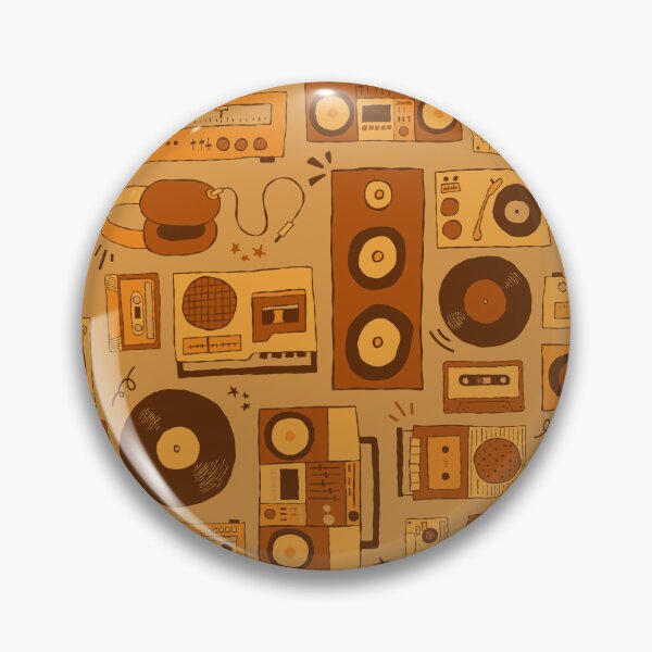 Item preview, Retro Music Tech - Boomboxes, Headphones, Speakers, Cassettes, Record Players - 70s brown colorway designed and sold by designhalffull.