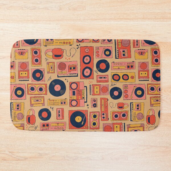 Item preview, Retro Music Tech - Boomboxes, Headphones, Speakers, Cassettes, Record Players - sherbert colorway designed and sold by designhalffull.