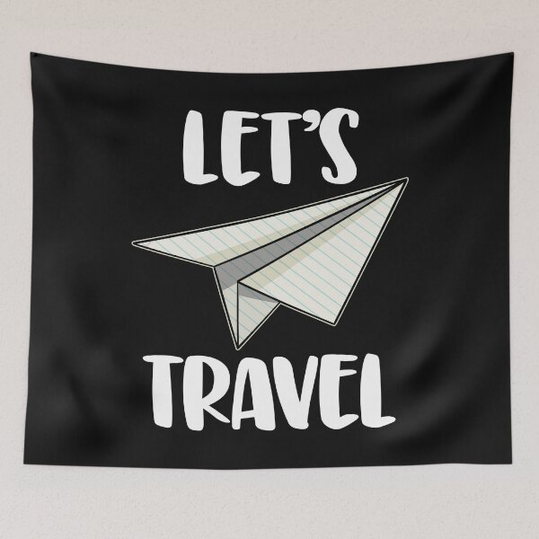 Item preview, Let's Travel Paper Plane designed and sold by Bendthetrend.