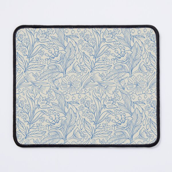 Item preview, Beige And Blue Abstract Flower Art Hand Drawn Pattern designed and sold by alchemytree.