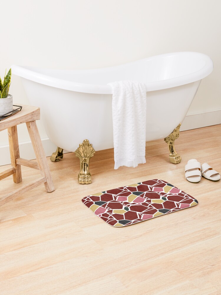 Thumbnail 2 of 6, Bath Mat, Pattern Sampa designed and sold by walneytx.