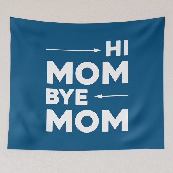 Item preview, Hi Mom Bye Mom - Funny Quote Baseball ¾ Sleeve    designed and sold by MammClothingg.