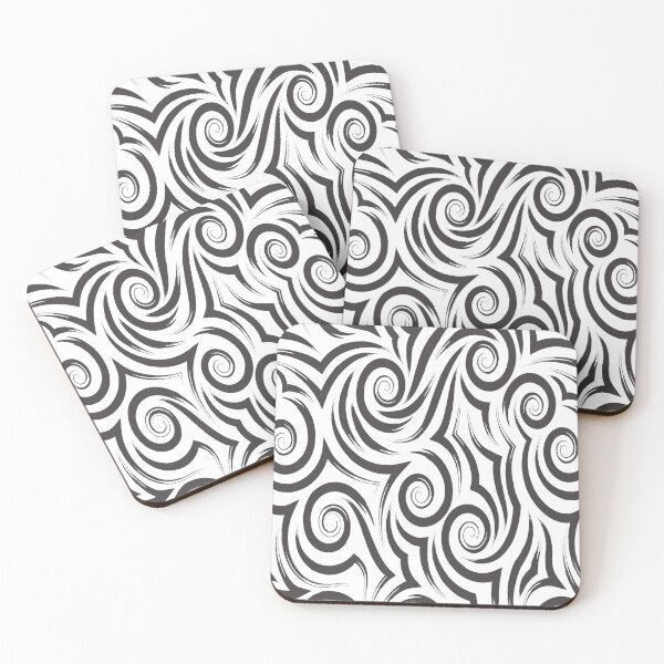 Item preview, Black Swirly Floral Pattern - Black Swirly Pattern designed and sold by Avani01.
