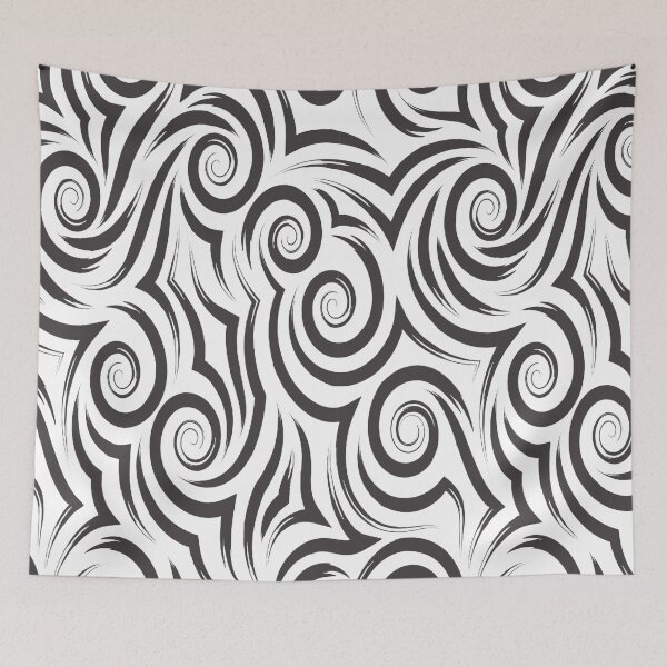 Item preview, Black Swirly Floral Pattern - Black Swirly Pattern designed and sold by Avani01.