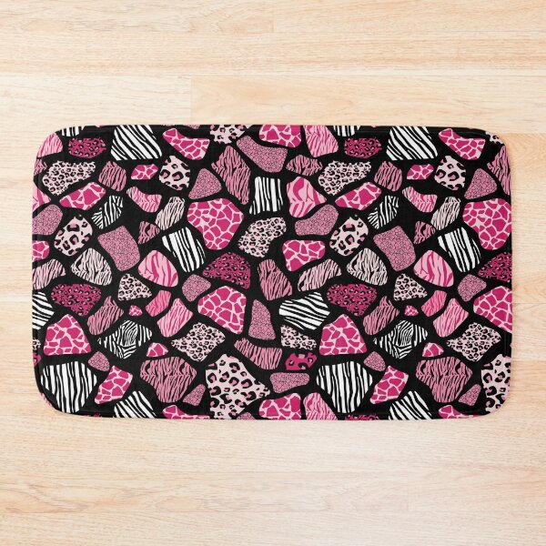 Item preview, African Safari Wild Animal Fur Patchwork Pattern Pink designed and sold by VintageStyle.