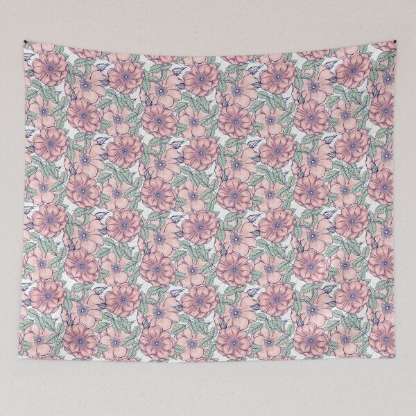 Item preview, Pink and White Abstract Flower Art designed and sold by alchemytree.