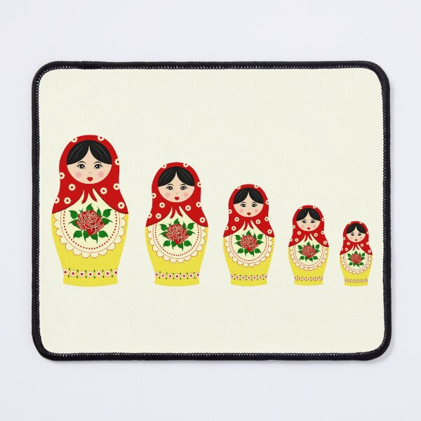 Item preview, Red russian matryoshka nesting dolls designed and sold by pixxart.