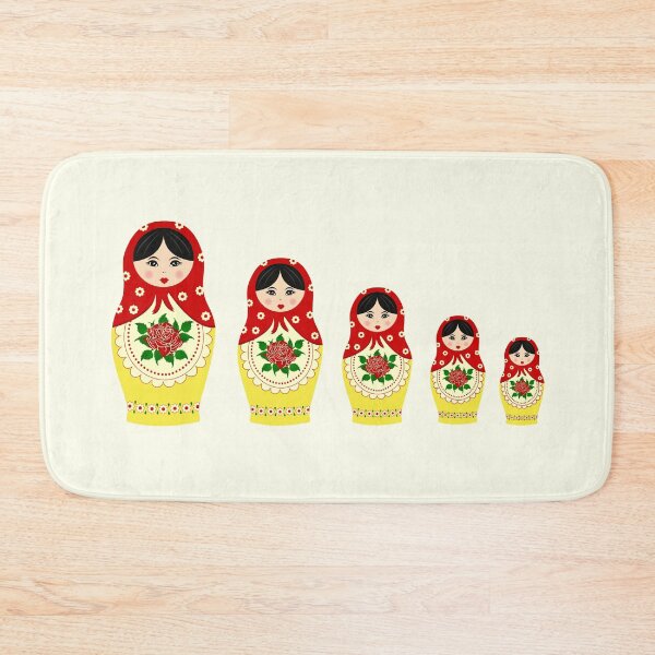 Item preview, Red russian matryoshka nesting dolls designed and sold by pixxart.