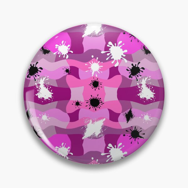 Item preview, Ink Spots On Pink Abstract Geometric Pattern - Black Ink Spot | White Ink Spot designed and sold by Delandor.