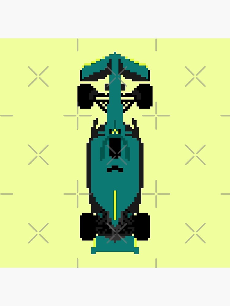 Poster Voiture Aston Martin Formule 1 2022 Pixel Art Par