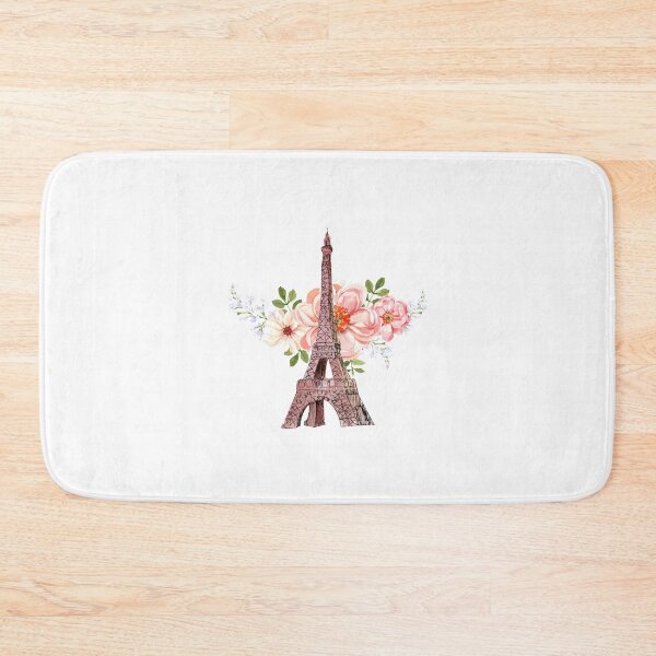 Item preview,  Eiffel tower with flowers on background : romantic watercolor illustration. designed and sold by HappyNoireArt.