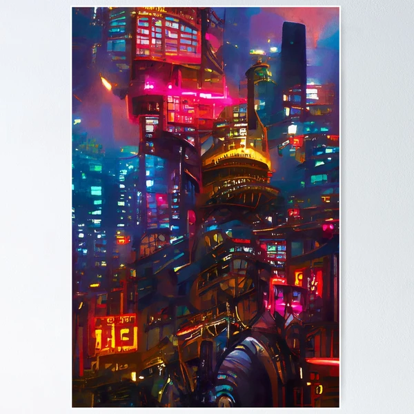 HSA Prints night artwork futuristic city cyberpunk wallpaper  preview2.jpg(Popular Background) Poster Matte Finish Paper Print 12 x18  Inch (Multicolor) P-0243 Price in India - Buy HSA Prints night artwork  futuristic city cyberpunk