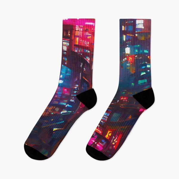 Item preview, Cyberpunk Cityscape designed and sold by AM FineArtPrints.