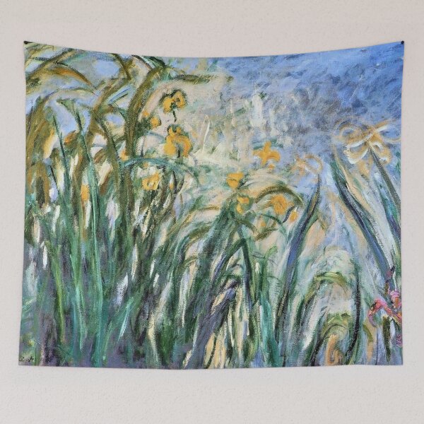 Item preview, Claude Monet's Yellow Irises and Malva designed and sold by mosfunky.