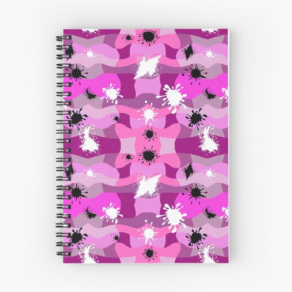 Item preview, Ink Spots On Pink Abstract Geometric Pattern - Black Ink Spot | White Ink Spot designed and sold by Delandor.