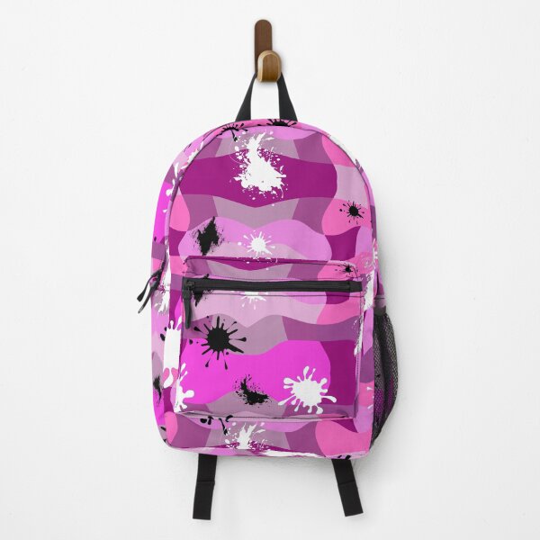 Item preview, Ink Spots On Pink Abstract Geometric Pattern - Black Ink Spot | White Ink Spot designed and sold by Delandor.