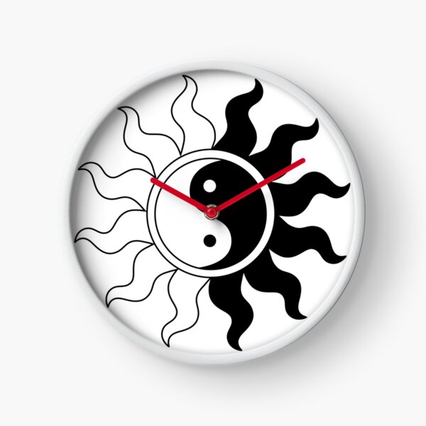 Item preview, Yin Yang symbol sun in black white designed and sold by pixxart.