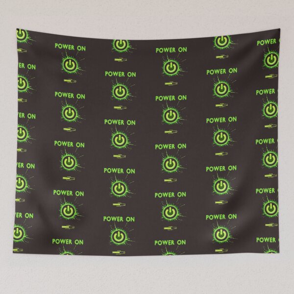 Item preview, Green Power On Button with Power Symbol & Loading Symbol designed and sold by WearWolfDesigns.