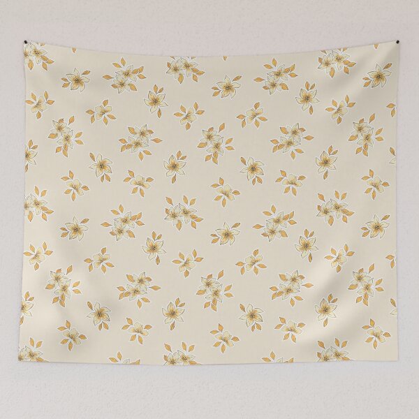 Item preview, Beige Black and Orange Abstract Flower Art designed and sold by alchemytree.