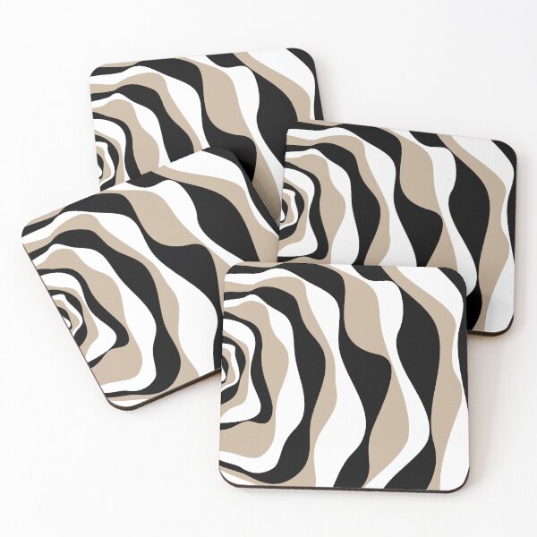 Item preview, Ebb and Flow 4 - Taupe, Black and White designed and sold by LAEC-Shop.