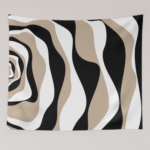 Item preview, Ebb and Flow 4 - Taupe, Black and White designed and sold by LAEC-Shop.
