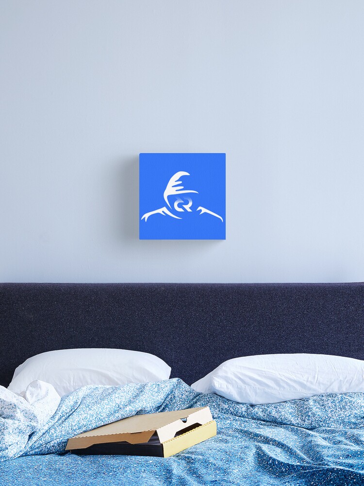Thumbnail 1 of 3, Canvas Print, Decred privacy - DCR Blue © v3 (Design timestamped by https://timestamp.decred.org/) designed and sold by OfficialCryptos.